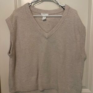 Women's Cream Sweater Vest